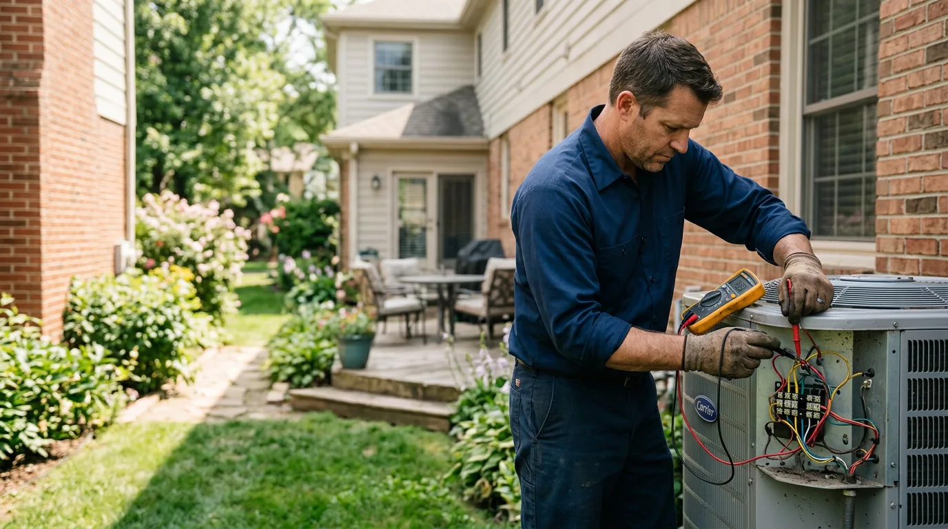 HVAC technician working near New Philadelphia, PA